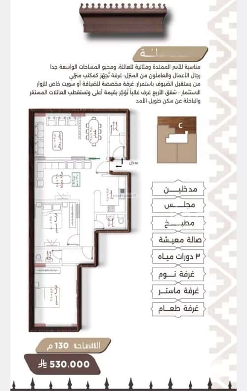 Apartment 525 SQM with 4 Bedrooms Al Naeem, North Jeddah, Jeddah