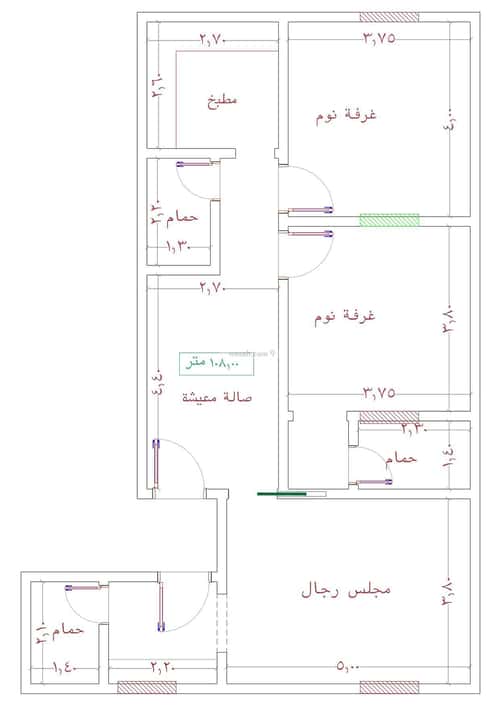 شقة 1260 متر مربع ب 3 غرف الجامعة، جنوب جدة، جدة