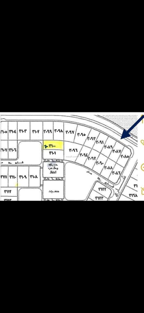 Land 802 SQM Facing North on 30m Width Street Alqarn Mukhatat Wadi Alfare, Alqarn Mukhatat Wadi Alfare