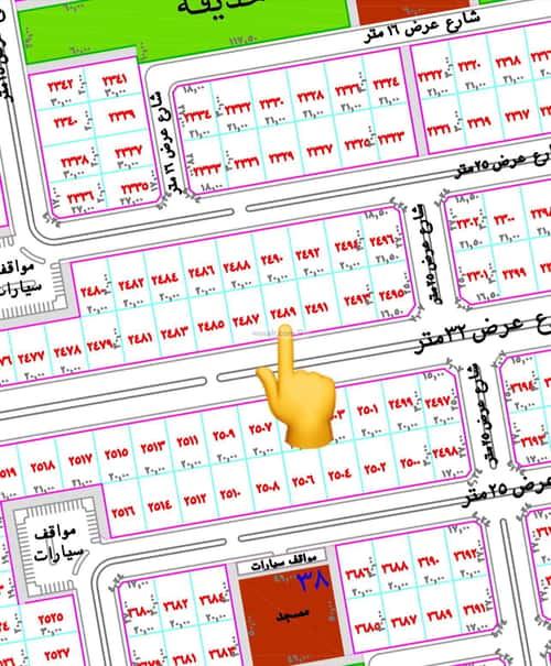 أرض 600 متر مربع جنوبية على شارع 32م (حي رقم (5، الليث