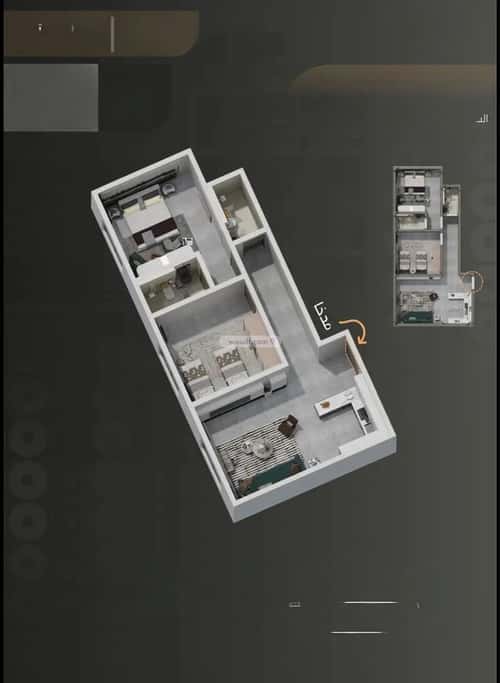 Apartment 875 SQM with 2 Bedrooms Al Zahrah, North Jeddah, Jeddah