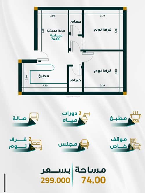 Apartment with 2 Bedrooms Al Faiha|A, South Jeddah, Jeddah