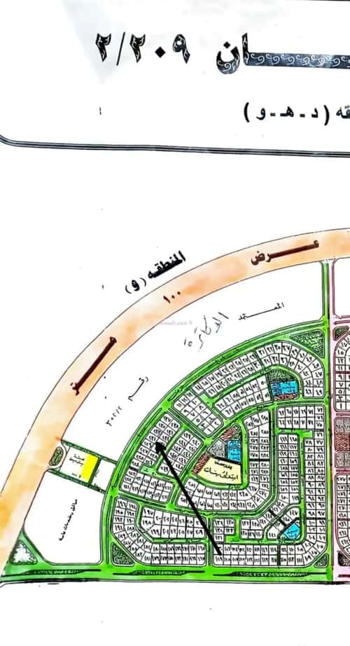 أرض 929.62 متر مربع جنوبية على شارع 40م المرجان، الخبر