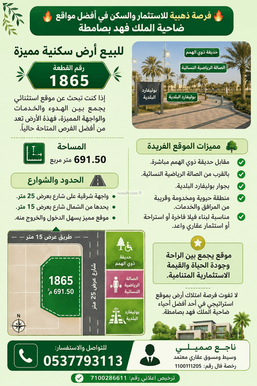 Land 691.5 SQM Al Nuzha, Samith