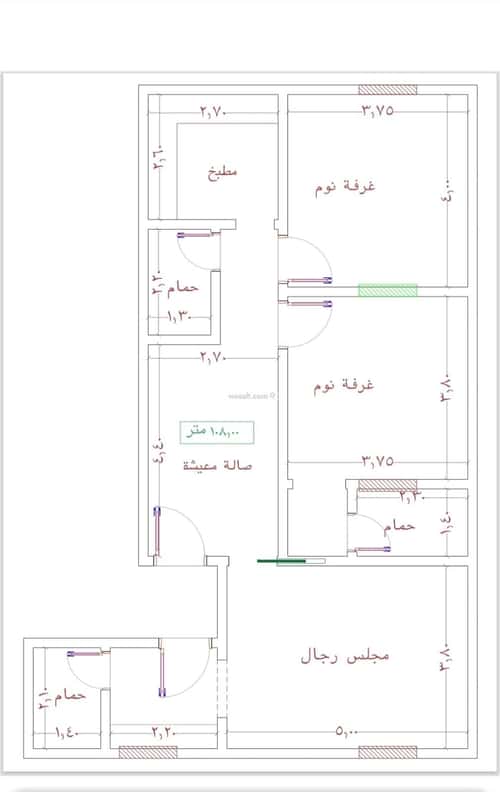 شقة 1260 متر مربع ب 3 غرف الجامعة، جنوب جدة، جدة