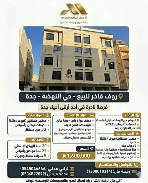 Apartment 202.74 SQM with 6 Bedrooms Al Nahdah, North Jeddah, Jeddah