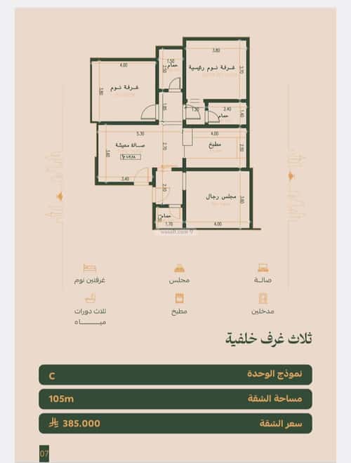 شقة ب 3 غرف الفيصلية، شمال جدة، جدة