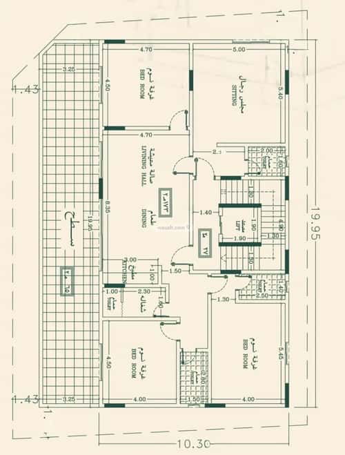 Apartment 116.04 SQM with 5 Bedrooms Al Rawdhah, North Jeddah, Jeddah