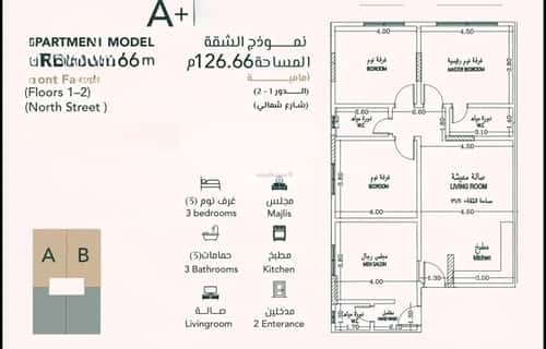Apartment 600 SQM with 3 Bedrooms Al Salamah, North Jeddah, Jeddah
