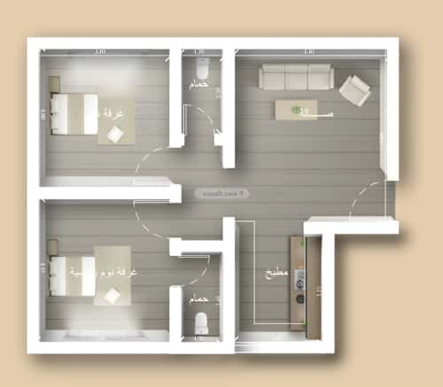 Apartment 1995.5 SQM with 2 Bedrooms Meshrefah, North Jeddah, Jeddah