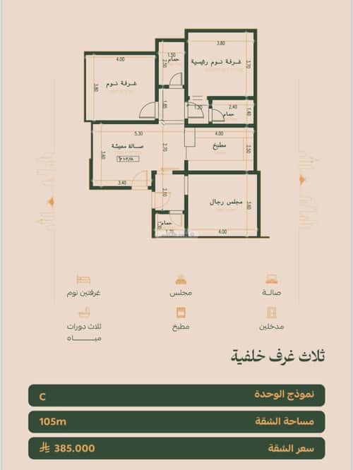 Apartment with 3 Bedrooms Al Faysaleyyah, North Jeddah, Jeddah