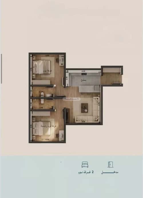 Apartment 3183.28 SQM with 2 Bedrooms Al Yaqoot, North Jeddah, Jeddah