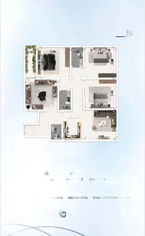 Apartment 1588.88 SQM with 4 Bedrooms Al Azizeyyah, North Jeddah, Jeddah