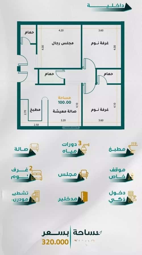 شقة 1260 متر مربع ب 3 غرف الجامعة، جنوب جدة، جدة