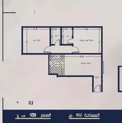 Apartment 1046.4 SQM with 2 Bedrooms Al Marwah, North Jeddah, Jeddah