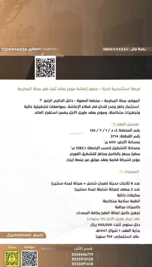 عمارة 607.82 متر مربع واجهة شرقية الصفوة، مكة المكرمة