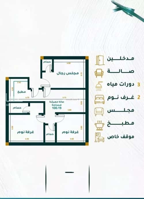 Apartment 558 SQM with 3 Bedrooms Meshrefah, North Jeddah, Jeddah