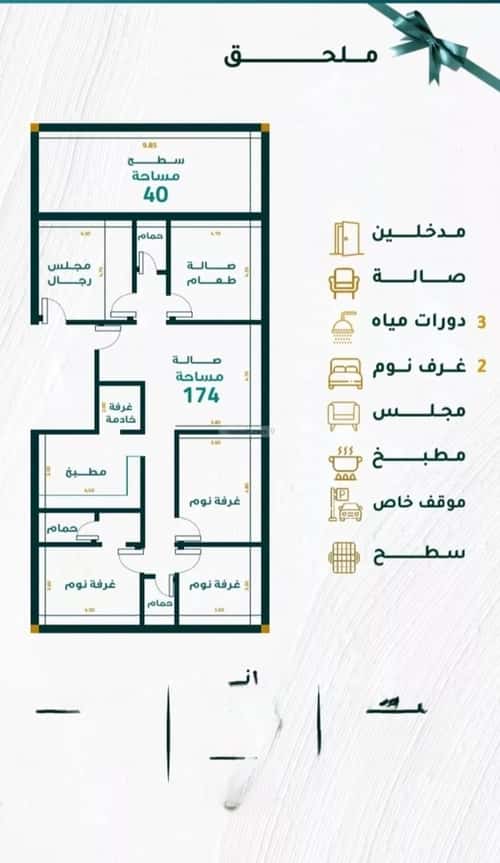 شقة 558 متر مربع ب 5 غرف مشرفة، شمال جدة، جدة