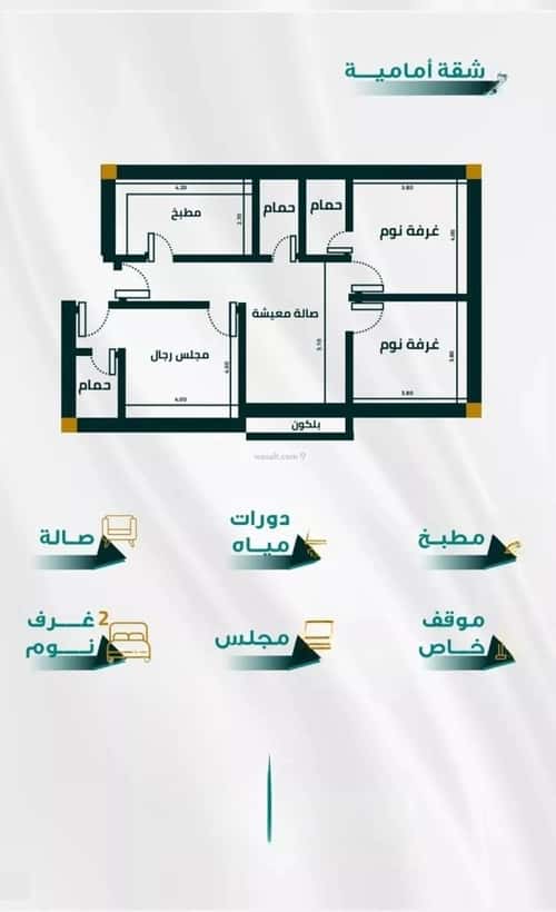 شقة 1666.35 متر مربع ب 3 غرف الفيحاء، جنوب جدة، جدة