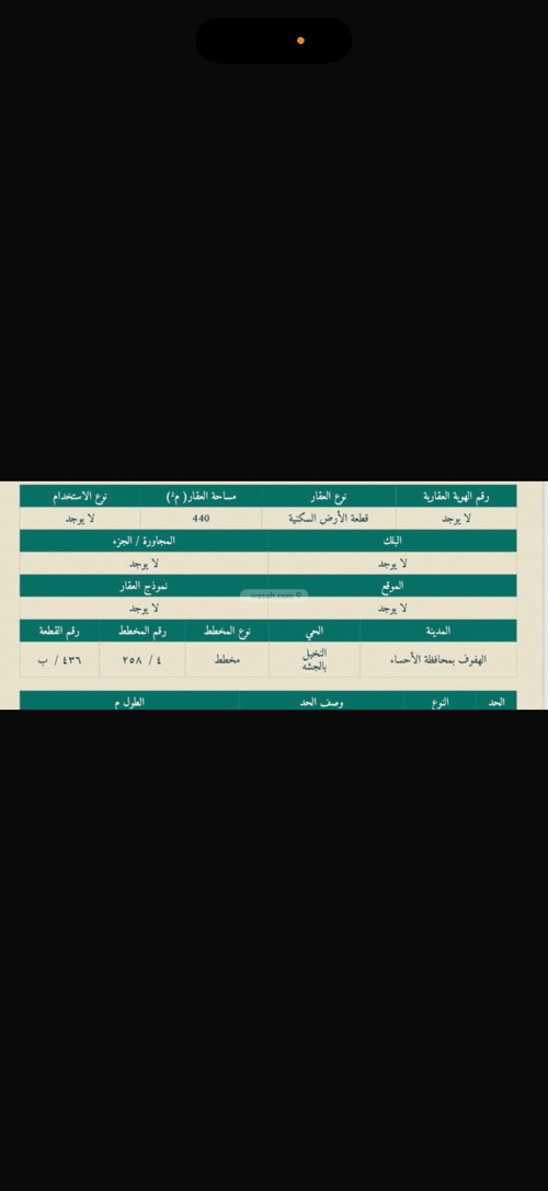 أرض 450 متر مربع جنوبية على شارع 15م النخيل1، الاحساء