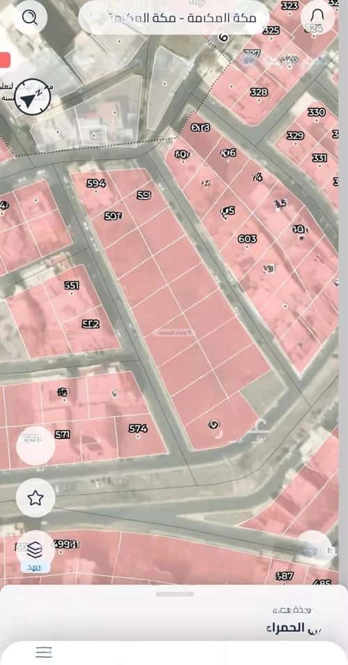 Land 530.53 SQM Facing North on 12m Width Street Alhamraa, Makkah Al Mukarramah