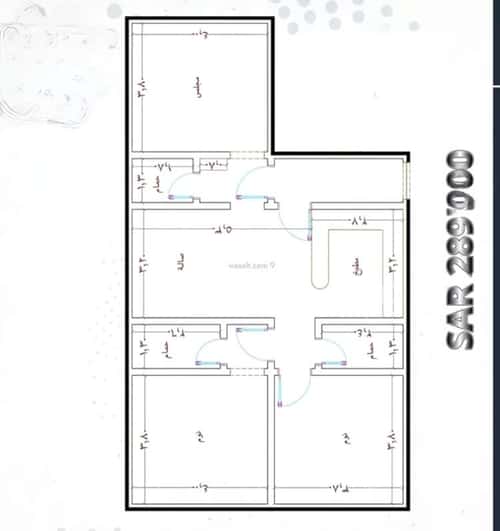 Apartment 658.35 SQM with 3 Bedrooms Mraykh, East Jeddah, Jeddah
