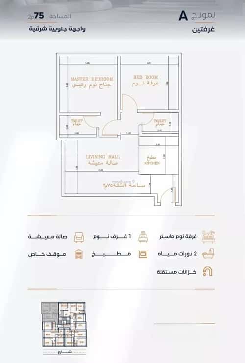 Apartment 625 SQM with 2 Bedrooms Al Faysaleyyah, North Jeddah, Jeddah