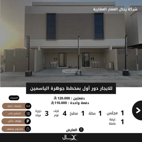 Floor 171.19 SQM with 4 Bedrooms Al-Arid, North Riyadh, Riyadh