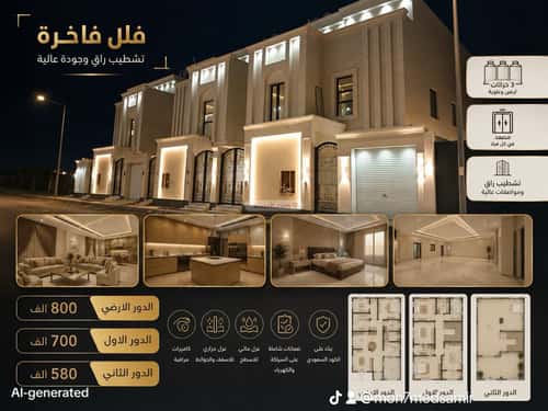دور 186.27 متر مربع ب 4 غرف الندوة، شرق الرياض، الرياض