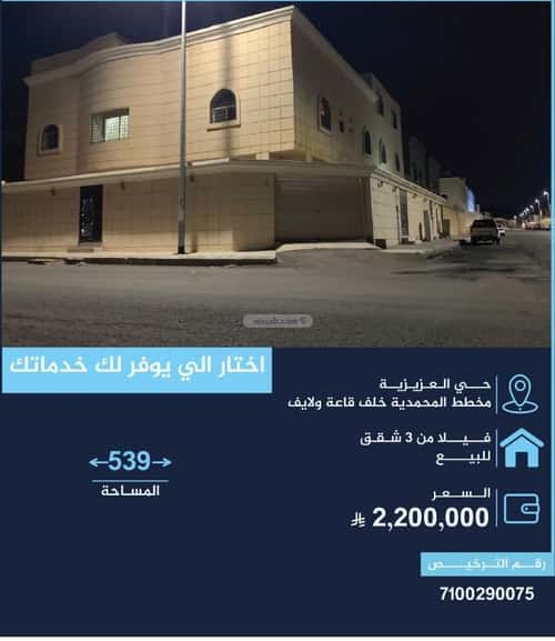 عمارة 539 متر مربع الدفاع، المدينة المنورة