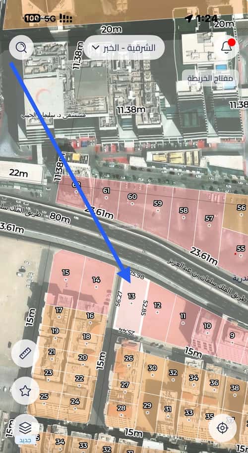 Land 1341.03 SQM Facing 3 Streets on 60m Width Street Al Bandryah, Khobar