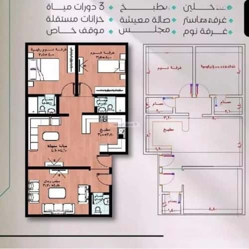Apartment 110.22 SQM with 3 Bedrooms Al Nuzha, North Jeddah, Jeddah