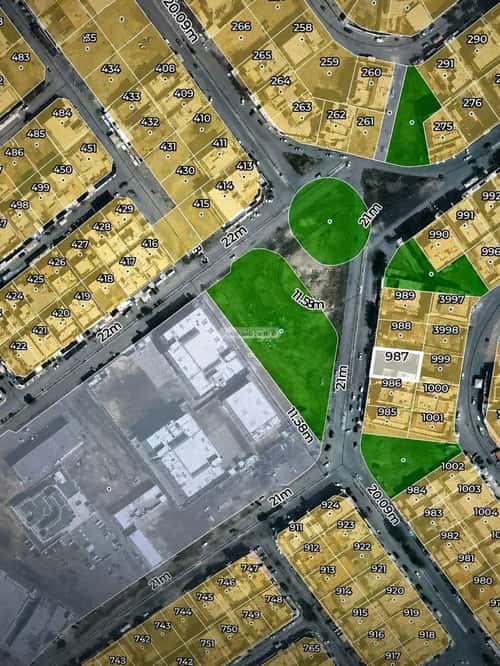 Land 600 SQM Facing West on 25m Width Street Teebah, North Jeddah, Jeddah