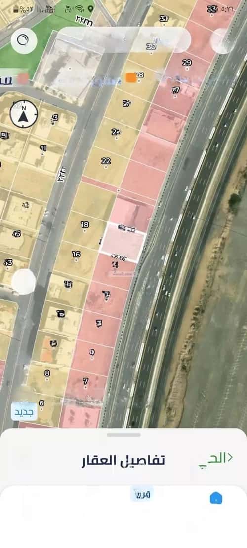 أرض 1215.4 متر مربع شرقية على شارع 64م طيبة، شمال جدة، جدة