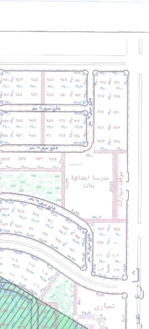 Land 449.5 SQM Facing West on 16m Width Street Al-Ghadeer, North Jeddah, Jeddah