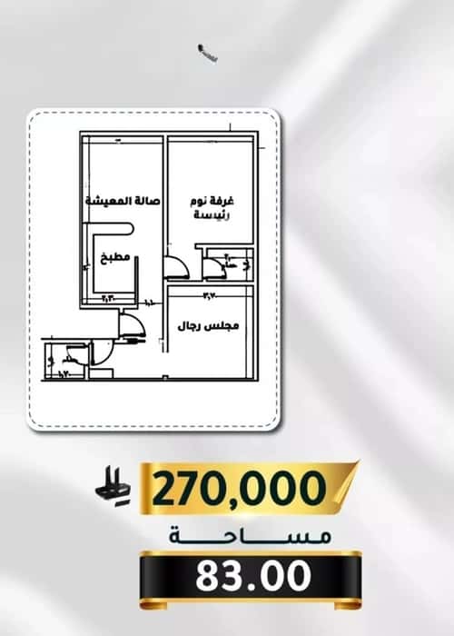 شقة 2919.75 متر مربع بغرفتين الثغر، جنوب جدة، جدة