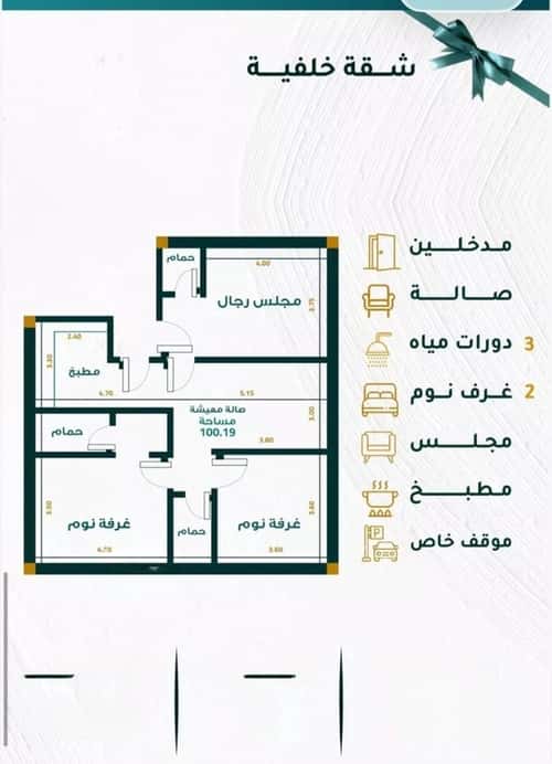 Apartment 63.13 SQM with 3 Bedrooms Meshrefah, North Jeddah, Jeddah