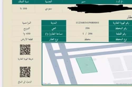 أرض 450 متر مربع شمالية غربية على شارع 25م المروج، المزاحمية