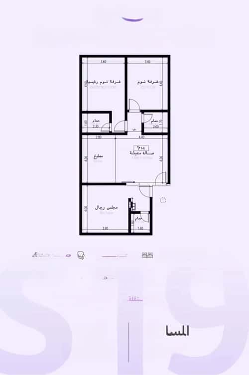 Apartment 825 SQM with 3 Bedrooms Al Zahrah, North Jeddah, Jeddah