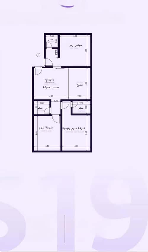 Apartment 825 SQM with 3 Bedrooms Al Zahrah, North Jeddah, Jeddah