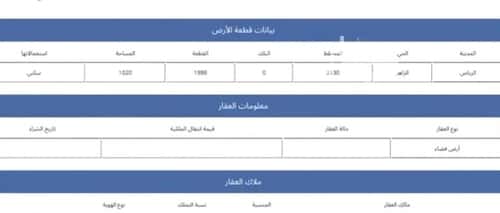 أرض 1020 متر مربع غربية على شارع 15م الزاهر، شرق الرياض، الرياض