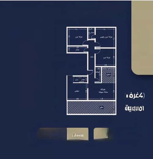 شقة 440 متر مربع ب 4 غرف الروضة، شمال جدة، جدة