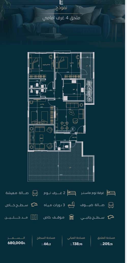 Apartment with 4 Bedrooms Al Faysaleyyah, North Jeddah, Jeddah