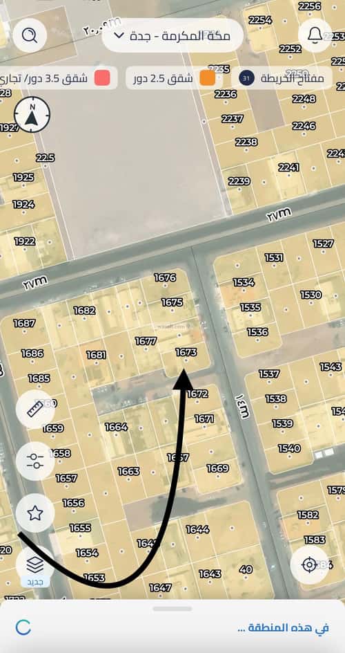 Land 445.5 SQM Facing East on 25m Width Street Al-Wafaa, East Jeddah, Jeddah