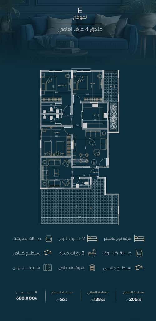 Apartment with 4 Bedrooms Al Faysaleyyah, North Jeddah, Jeddah