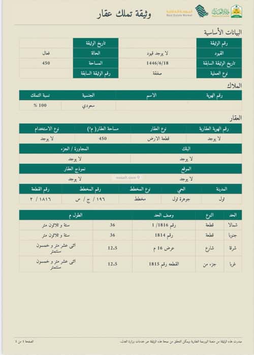 أرض 450 متر مربع شرقية على شارع 20م جوهرة ثول، ثول
