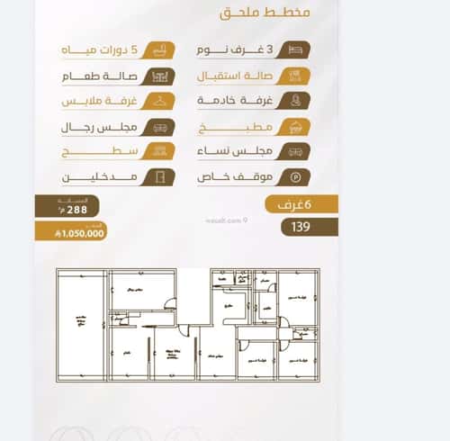 Apartment 3150 SQM with 3 Bedrooms Al Worood, South Jeddah, Jeddah