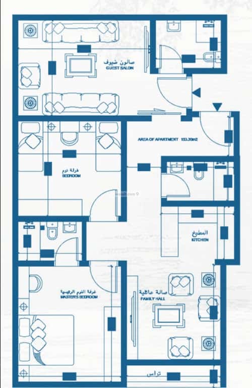 Apartment with 3 Bedrooms Al Ruwase, South Jeddah, Jeddah