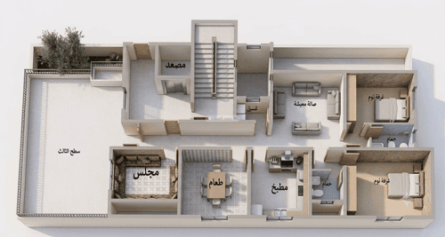 Apartment 140.21 SQM with 4 Bedrooms Almouhamdeah, Makkah Al Mukarramah