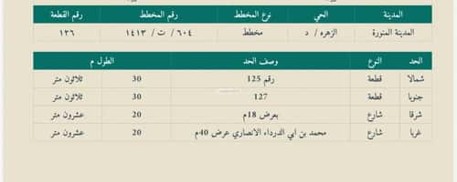 Land 600 SQM Haya Al Zahra, Madinah